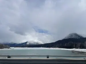 Beautiful clouds meeting the mountains