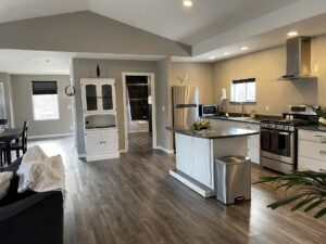 Beautiful kitchen with a chimney