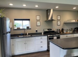 Beautiful kitchen with white cabinets